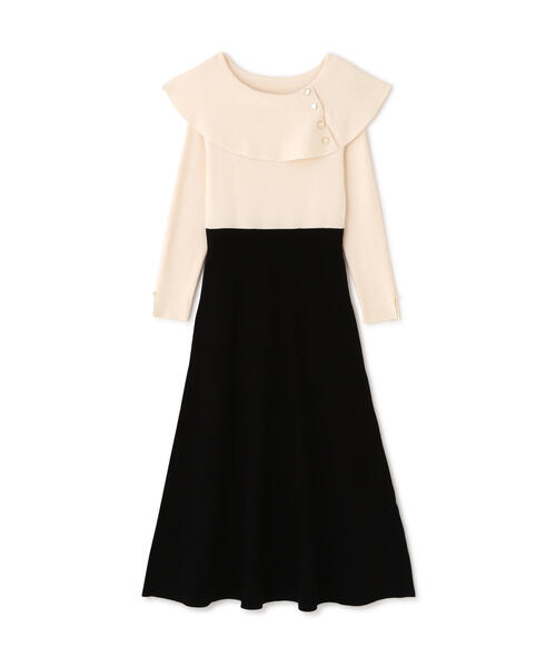 PROPORTION BODY DRESSING(プロポーションボディドレッシング)の「ケープニットワンピース / 1215240100(ワンピース・レディース・ブラック/レッド・MEDIUM/P/S)」の3枚目の写真