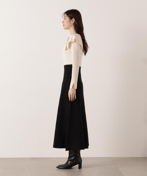 PROPORTION BODY DRESSING(プロポーションボディドレッシング)の「ケープニットワンピース / 1215240100(ワンピース・レディース・ブラック/レッド・MEDIUM/P/S)」の11枚目の写真