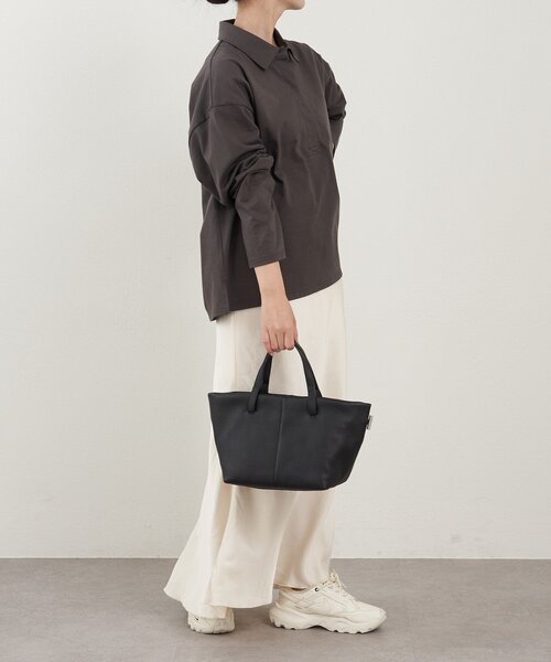 russet（ラシット）の「【再値下げ】レザーダブルハンドルミニトートバッグ（トートバッグ・レディース・ブラック/アイボリー・FREE）」の14枚目の写真