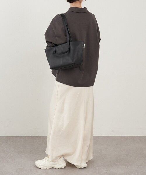 russet（ラシット）の「【再値下げ】レザーダブルハンドルミニトートバッグ（トートバッグ・レディース・ブラック/アイボリー・FREE）」の16枚目の写真