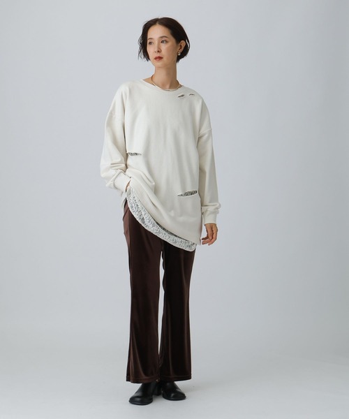 LEPSIM（レプシィム）の「カットアウトレースチュニック　290338（チュニック・レディース・ブラック/ホワイト/ピンク・FREE）」の19枚目の写真