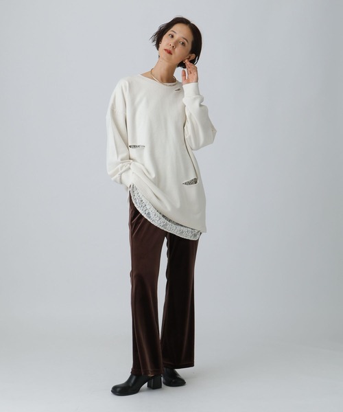 セール】カットアウトレースチュニック 290338（チュニック）｜LEPSIM