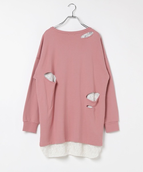 LEPSIM（レプシィム）の「カットアウトレースチュニック　290338（チュニック・レディース・ブラック/ホワイト/ピンク・FREE）」の4枚目の写真