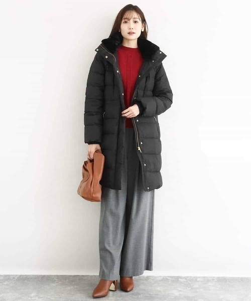 ベーシックタフタ ロングダウンコート/撥水加工（ダウンジャケット