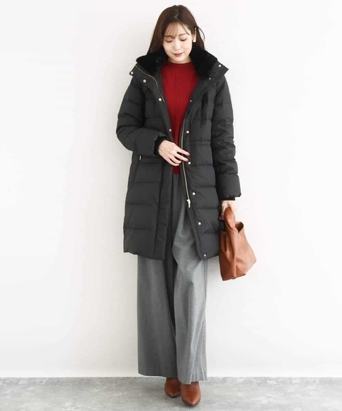 ベーシックタフタ ロングダウンコート/撥水加工（ダウンジャケット