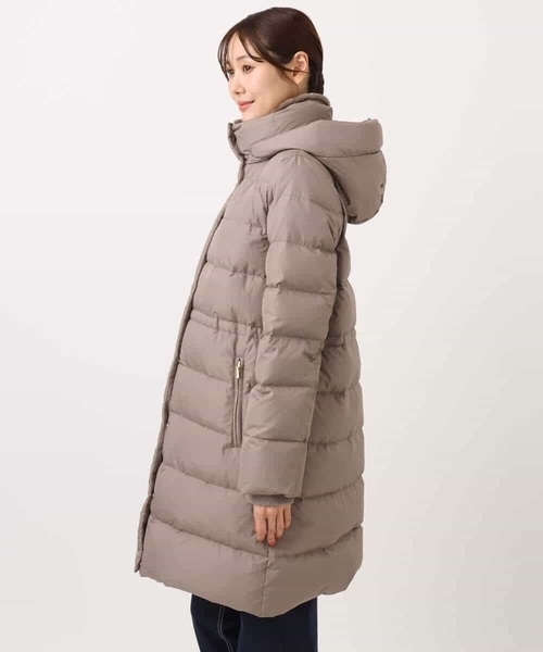 MK MICHEL KLEIN（エムケーミッシェルクラン）の「ベーシックタフタ ロングダウンコート/撥水加工（ダウンジャケット/コート・レディース・ブラック/アイボリー/モカ・38/40）」の15枚目の写真