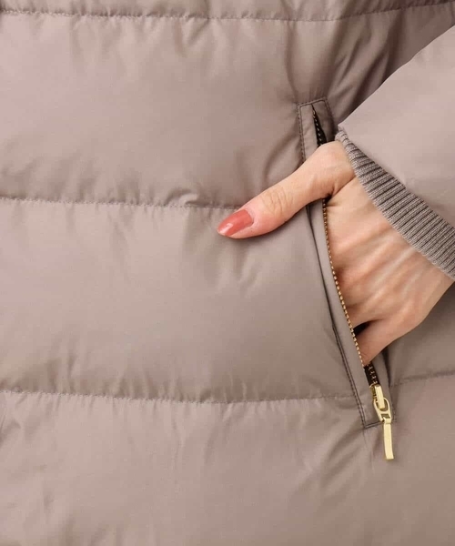 MK MICHEL KLEIN（エムケーミッシェルクラン）の「ベーシックタフタ ロングダウンコート/撥水加工（ダウンジャケット/コート・レディース・ブラック/アイボリー/モカ・38/40）」の20枚目の写真
