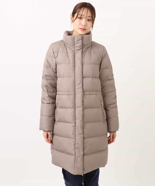 ベーシックタフタ ロングダウンコート/撥水加工（ダウンジャケット