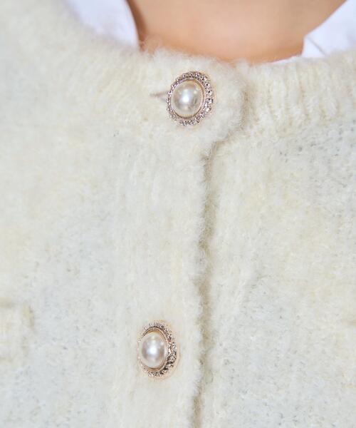 WILLSELECTION（ウィルセレクション）の「ループヤーンニットジャケット（カーディガン/ボレロ・レディース・オフホワイト/ピンク/チャコールグレー・FREE）」の21枚目の写真