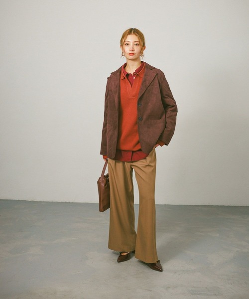 BAYFLOW（ベイフロー）の「[ベロアと合皮の2WAY仕様]リバーシブルギャザーバッグ（ハンドバッグ・レディース・ブラック/ブラウン・FREE）」の7枚目の写真