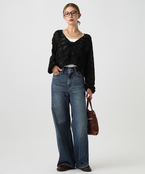 BAYFLOW（ベイフロー）の「[ベロアと合皮の2WAY仕様]リバーシブルギャザーバッグ（ハンドバッグ・レディース・ブラック/ブラウン・FREE）」の11枚目の写真