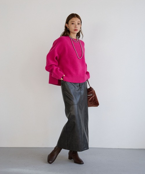 BAYFLOW（ベイフロー）の「[ベロアと合皮の2WAY仕様]リバーシブルギャザーバッグ（ハンドバッグ・レディース・ブラック/ブラウン・FREE）」の3枚目の写真