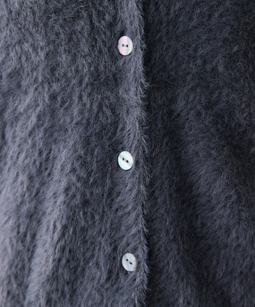 7days Life Styling（セブンデイズライフスタイリング）の「シャギーニットVネックカーディガン<大きいサイズ有>（カーディガン/ボレロ・レディース・チャコールグレー/ライトグレー/ネイビー・S/M/L/LL/3L/4L/5L/6L）」の18枚目の写真