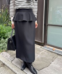 NOLLEY’S | ウォッシャブルペプラムタイトミディスカート(スカート)