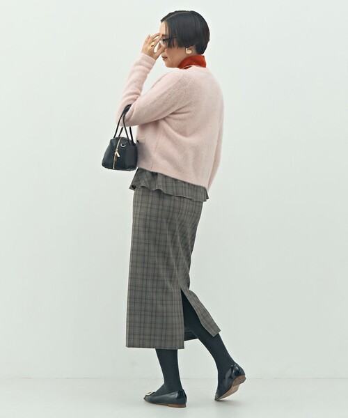 NOLLEY’S(ノーリーズ)の「ウォッシャブルペプラムタイトミディスカート(スカート・レディース・ブラウン系その他/ブラック/ブラック系その他/ベージュ系その他3・36/38/40)」の7枚目の写真