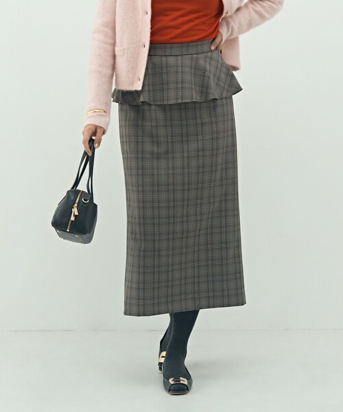 NOLLEY’S(ノーリーズ)の「ウォッシャブルペプラムタイトミディスカート(スカート・レディース・ブラウン系その他/ブラック/ブラック系その他/ベージュ系その他3・36/38/40)」の11枚目の写真