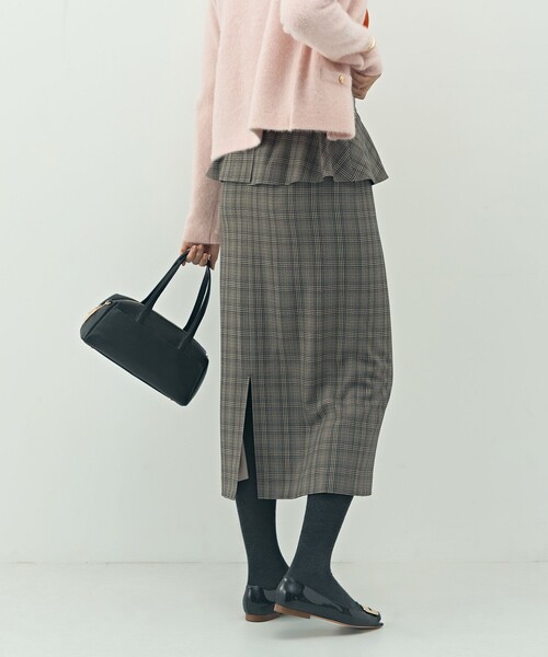 NOLLEY’S(ノーリーズ)の「ウォッシャブルペプラムタイトミディスカート(スカート・レディース・ブラウン系その他/ブラック/ブラック系その他/ベージュ系その他3・36/38/40)」の14枚目の写真