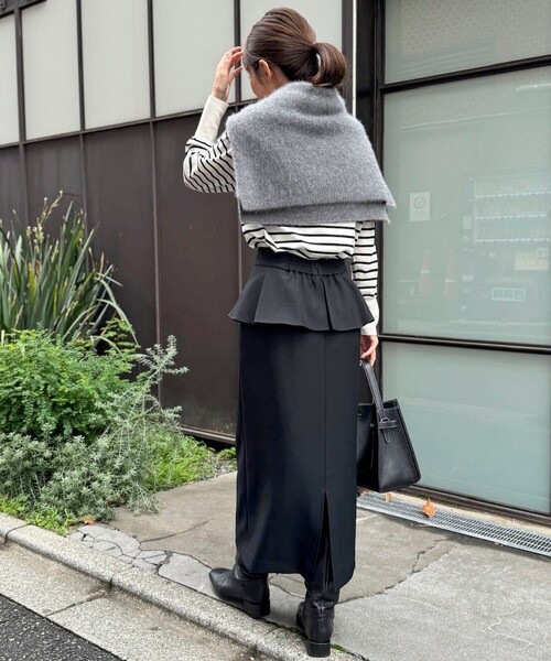 NOLLEY’S(ノーリーズ)の「ウォッシャブルペプラムタイトミディスカート(スカート・レディース・ブラウン系その他/ブラック/ブラック系その他/ベージュ系その他3・36/38/40)」の17枚目の写真