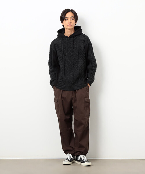 COMME CA ISM（コムサイズム）の「ワイドカーゴパンツ（カーゴパンツ・メンズ・ダークブラウン/ブラック/カーキ・X-SMALL/SMALL/MEDIUM/LARGE）」の8枚目の写真