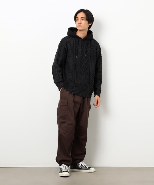 COMME CA ISM（コムサイズム）の「ワイドカーゴパンツ（カーゴパンツ・メンズ・ダークブラウン/ブラック/カーキ・X-SMALL/SMALL/MEDIUM/LARGE）」の9枚目の写真