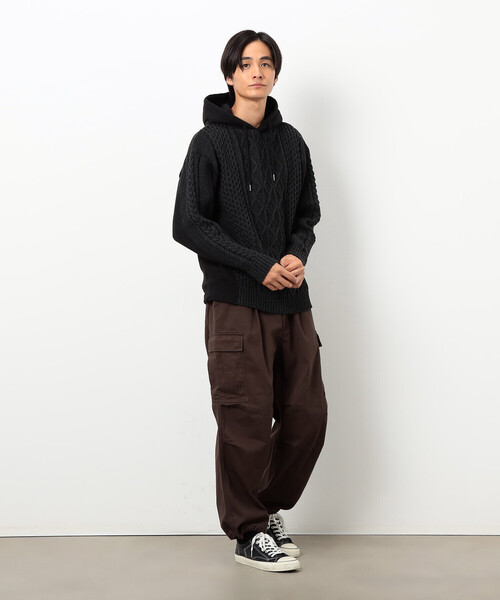 COMME CA ISM（コムサイズム）の「ワイドカーゴパンツ（カーゴパンツ・メンズ・ダークブラウン/ブラック/カーキ・X-SMALL/SMALL/MEDIUM/LARGE）」の10枚目の写真