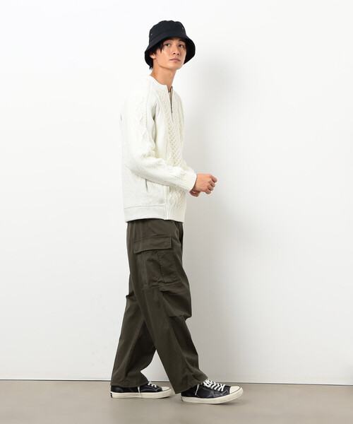 COMME CA ISM（コムサイズム）の「ワイドカーゴパンツ（カーゴパンツ・メンズ・ダークブラウン/ブラック/カーキ・X-SMALL/SMALL/MEDIUM/LARGE）」の16枚目の写真