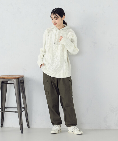 COMME CA ISM（コムサイズム）の「ワイドカーゴパンツ（カーゴパンツ・メンズ・ダークブラウン/ブラック/カーキ・X-SMALL/SMALL/MEDIUM/LARGE）」の21枚目の写真