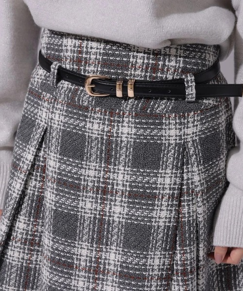ベルト付きフレアミニスカート（スカート）｜Mystrada（マイストラーダ