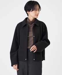 【カタログ掲載】【ウォッシャブル】ウールライクジャージ―ブルゾン