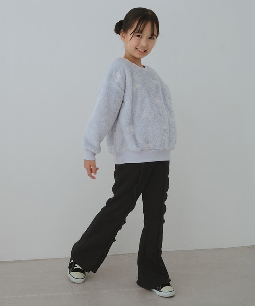 ROPE' PICNIC（ロペピクニック）の「【KIDS/キッズ】フロントフリル裏起毛パンツ（その他パンツ・キッズ・ブラック/オフホワイト・120/150/140/130）」の4枚目の写真