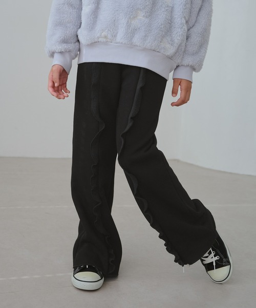 ROPE' PICNIC（ロペピクニック）の「【KIDS/キッズ】フロントフリル裏起毛パンツ（その他パンツ・キッズ・ブラック/オフホワイト・120/150/140/130）」の5枚目の写真