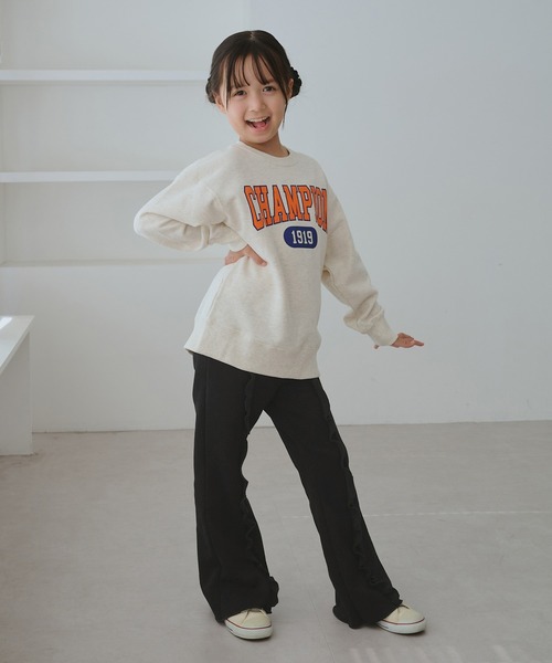 ROPE' PICNIC（ロペピクニック）の「【KIDS/キッズ】フロントフリル裏起毛パンツ（その他パンツ・キッズ・ブラック/オフホワイト・120/150/140/130）」の6枚目の写真