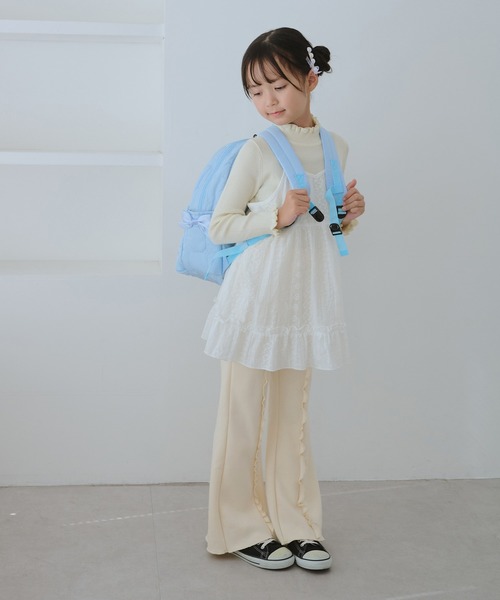 ROPE' PICNIC（ロペピクニック）の「【KIDS/キッズ】フロントフリル裏起毛パンツ（その他パンツ・キッズ・ブラック/オフホワイト・120/150/140/130）」の7枚目の写真