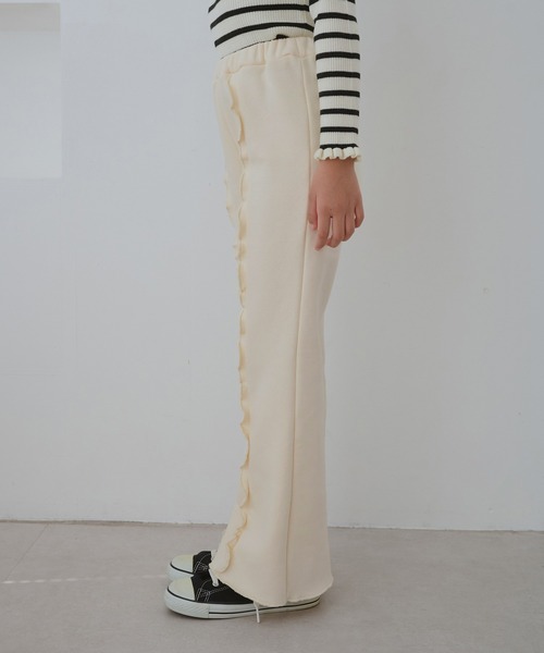 ROPE' PICNIC（ロペピクニック）の「【KIDS/キッズ】フロントフリル裏起毛パンツ（その他パンツ・キッズ・ブラック/オフホワイト・120/150/140/130）」の14枚目の写真