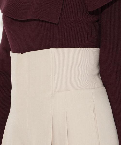 AND COUTURE(アンドクチュール)の「ウエストリブワイドパンツ(その他パンツ・レディース・ブラック/ブラウン/ベージュ・SMALL/MEDIUM)」の12枚目の写真