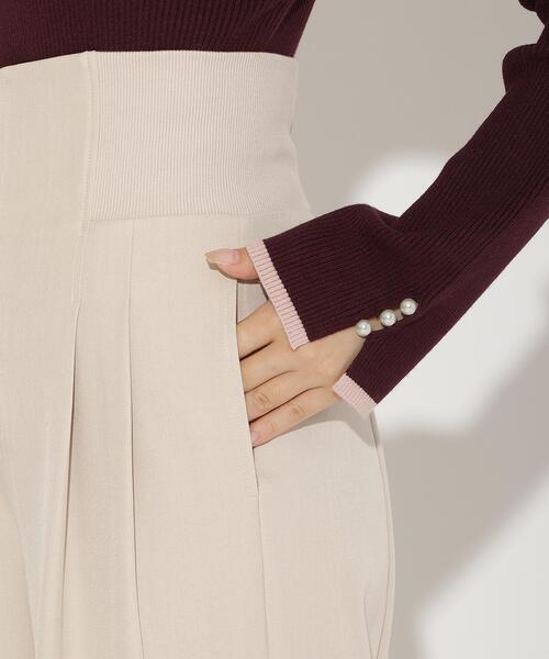 AND COUTURE(アンドクチュール)の「ウエストリブワイドパンツ(その他パンツ・レディース・ブラック/ブラウン/ベージュ・SMALL/MEDIUM)」の13枚目の写真