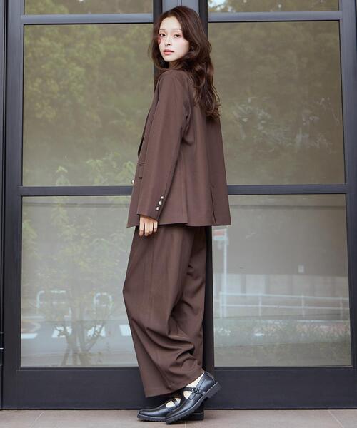 AND COUTURE(アンドクチュール)の「ウエストリブワイドパンツ(その他パンツ・レディース・ブラック/ブラウン/ベージュ・SMALL/MEDIUM)」の22枚目の写真