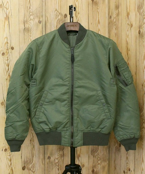 AVIREX（アヴィレックス）の「WASHED MA-1 FLYING TIGERS（MA-1・メンズ・ブラック/セージグリーン・M/L/XL/XXL）」の5枚目の写真