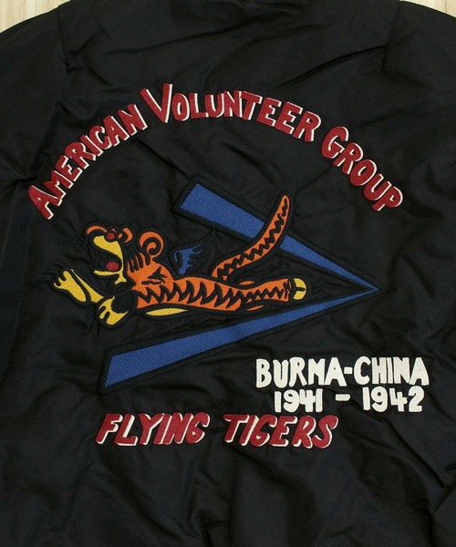 AVIREX（アヴィレックス）の「WASHED MA-1 FLYING TIGERS（MA-1・メンズ・ブラック/セージグリーン・M/L/XL/XXL）」の15枚目の写真