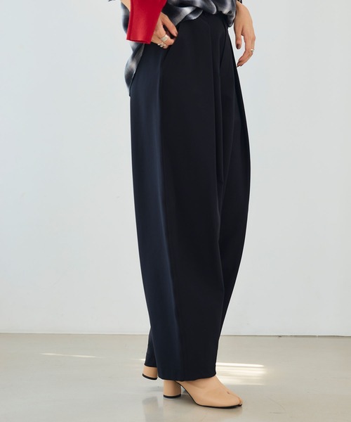 CROSS FUNCTION（クロスファンクション）の「《洗える》エブ楽 ジャージータックコクーンパンツ【CROSS FUNCTION/クロスファンクション】（その他パンツ・レディース・ブラック/グレイッシュベージュ/ネイビー・LL/L/M）」の14枚目の写真