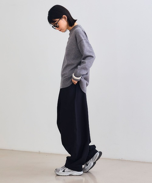 CROSS FUNCTION（クロスファンクション）の「《洗える》エブ楽 ジャージータックコクーンパンツ【CROSS FUNCTION/クロスファンクション】（その他パンツ・レディース・ブラック/グレイッシュベージュ/ネイビー・LL/L/M）」の11枚目の写真