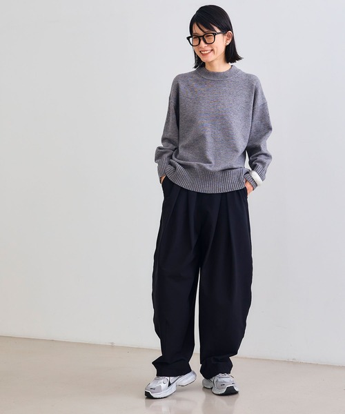 CROSS FUNCTION（クロスファンクション）の「《洗える》エブ楽 ジャージータックコクーンパンツ【CROSS FUNCTION/クロスファンクション】（その他パンツ・レディース・ブラック/グレイッシュベージュ/ネイビー・LL/L/M）」の10枚目の写真