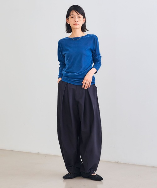 CROSS FUNCTION（クロスファンクション）の「《洗える》エブ楽 ジャージータックコクーンパンツ【CROSS FUNCTION/クロスファンクション】（その他パンツ・レディース・ブラック/グレイッシュベージュ/ネイビー・LL/L/M）」の16枚目の写真