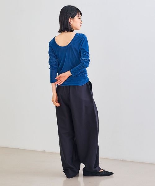 CROSS FUNCTION（クロスファンクション）の「《洗える》エブ楽 ジャージータックコクーンパンツ【CROSS FUNCTION/クロスファンクション】（その他パンツ・レディース・ブラック/グレイッシュベージュ/ネイビー・LL/L/M）」の18枚目の写真