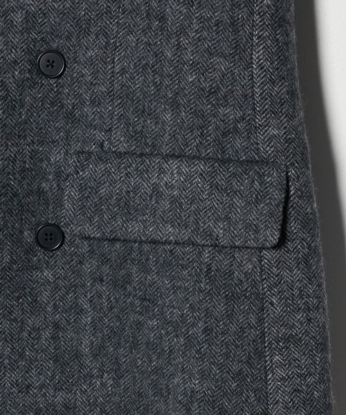 BEAUTY&YOUTH UNITED ARROWS（ビューティーアンドユースユナイテッドアローズ）の「毛ブレンド ヘリンボーン ジャケットコート（テーラードジャケット・レディース・ダークグレー/ベージュ・S/M）」の4枚目の写真