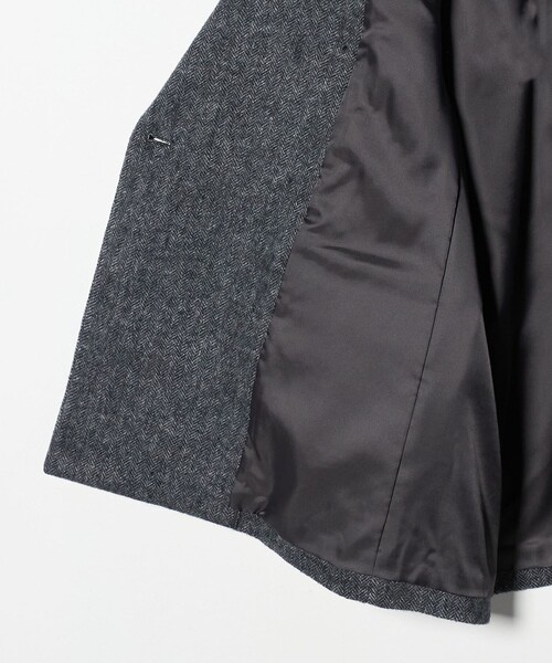 セール】毛ブレンド ヘリンボーン ジャケットコート（テーラード