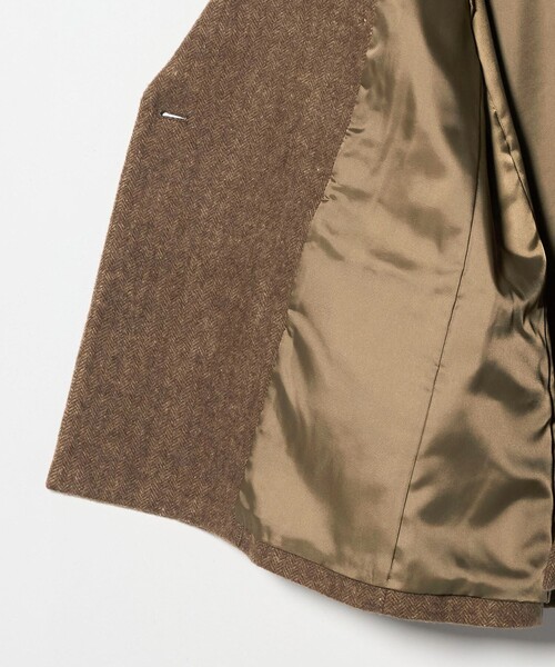 セール】毛ブレンド ヘリンボーン ジャケットコート（テーラード