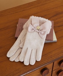 Maison de FLEUR(メゾンドフルール)のビッグリボンファーグローブ(手袋)
