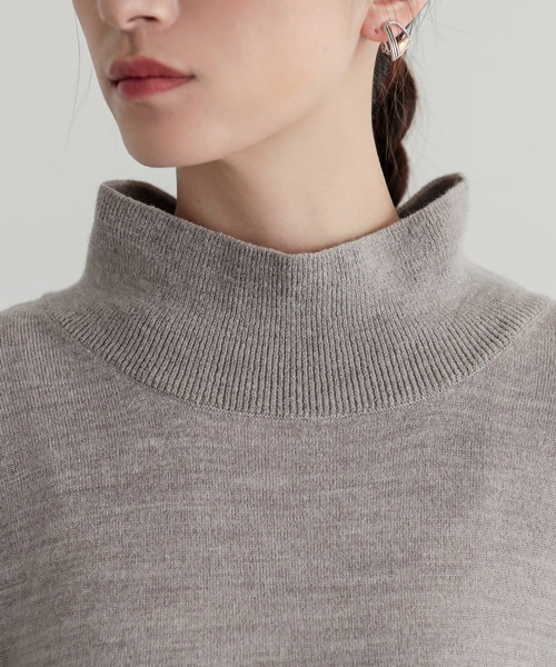 n'OrLABEL(ノアールレーベル)の「【帯電防止】カシミヤタッチニットワンピース(ワンピース・レディース・カーキ/ブラック/グレイッシュベージュ/ワイン・FREE)」の16枚目の写真
