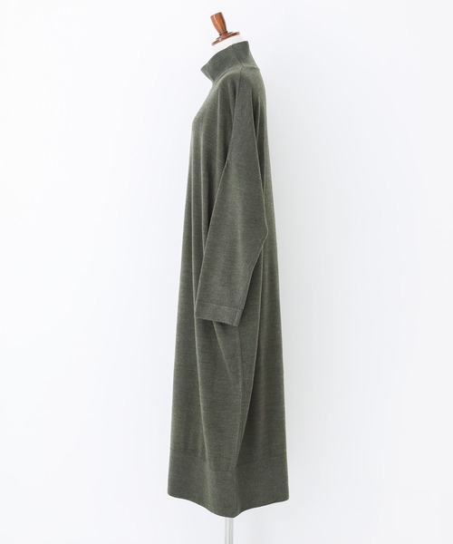 n'OrLABEL(ノアールレーベル)の「【帯電防止】カシミヤタッチニットワンピース(ワンピース・レディース・カーキ/ブラック/グレイッシュベージュ/ワイン・FREE)」の8枚目の写真